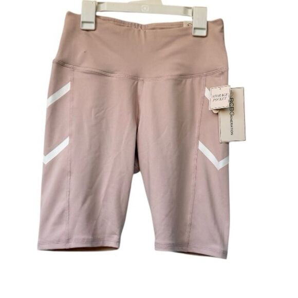 BCBGeneration Pink Bike Shorts Sleek Fit - Picture 3 of 11
